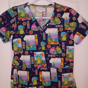 Froggy Scrub Top